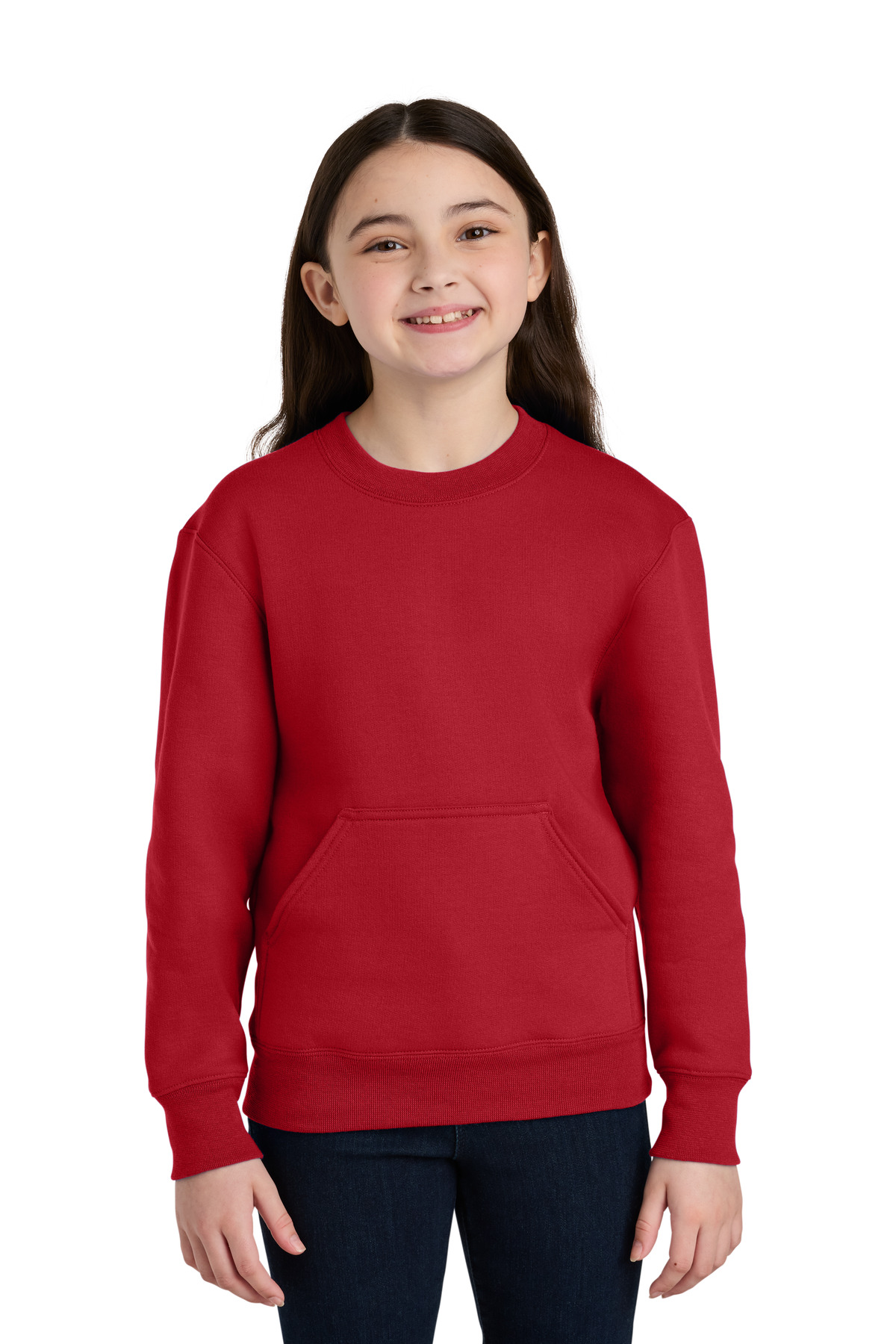 Port & Co &#153;  Youth Core Fleece Crewneck Pocket Sweatshirt PC78YPKT