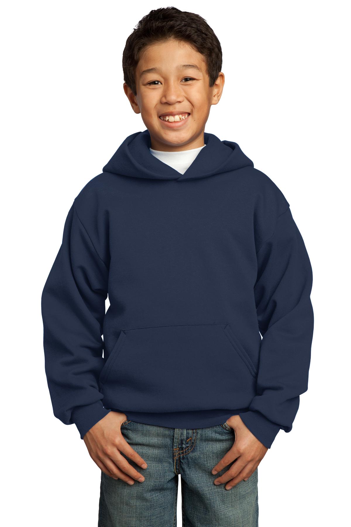 Port & Co &#153;  Youth Core Fleece Pullover Hooded Sweatshirt.  PC90YH