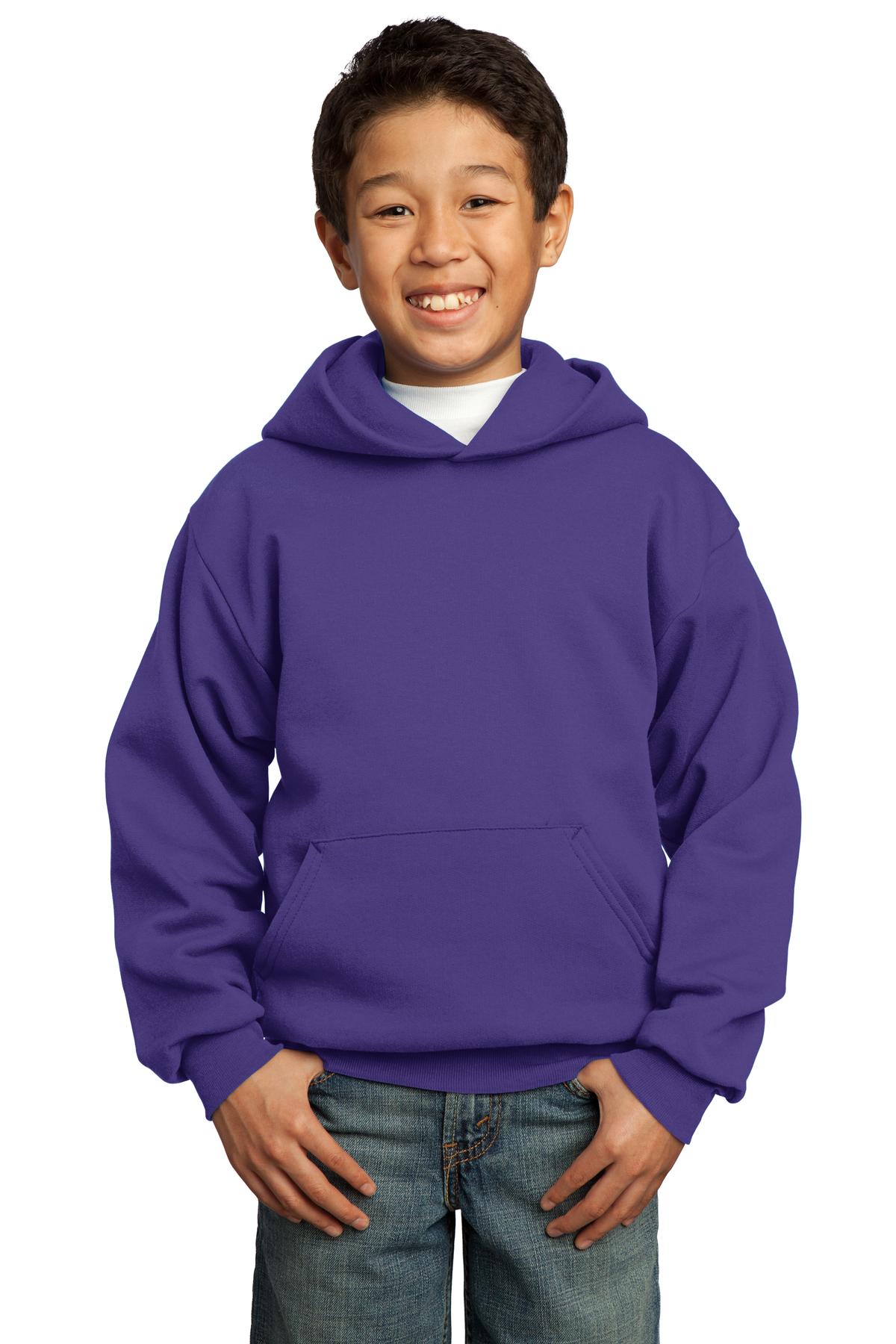 Port & Co &#153;  Youth Core Fleece Pullover Hooded Sweatshirt.  PC90YH