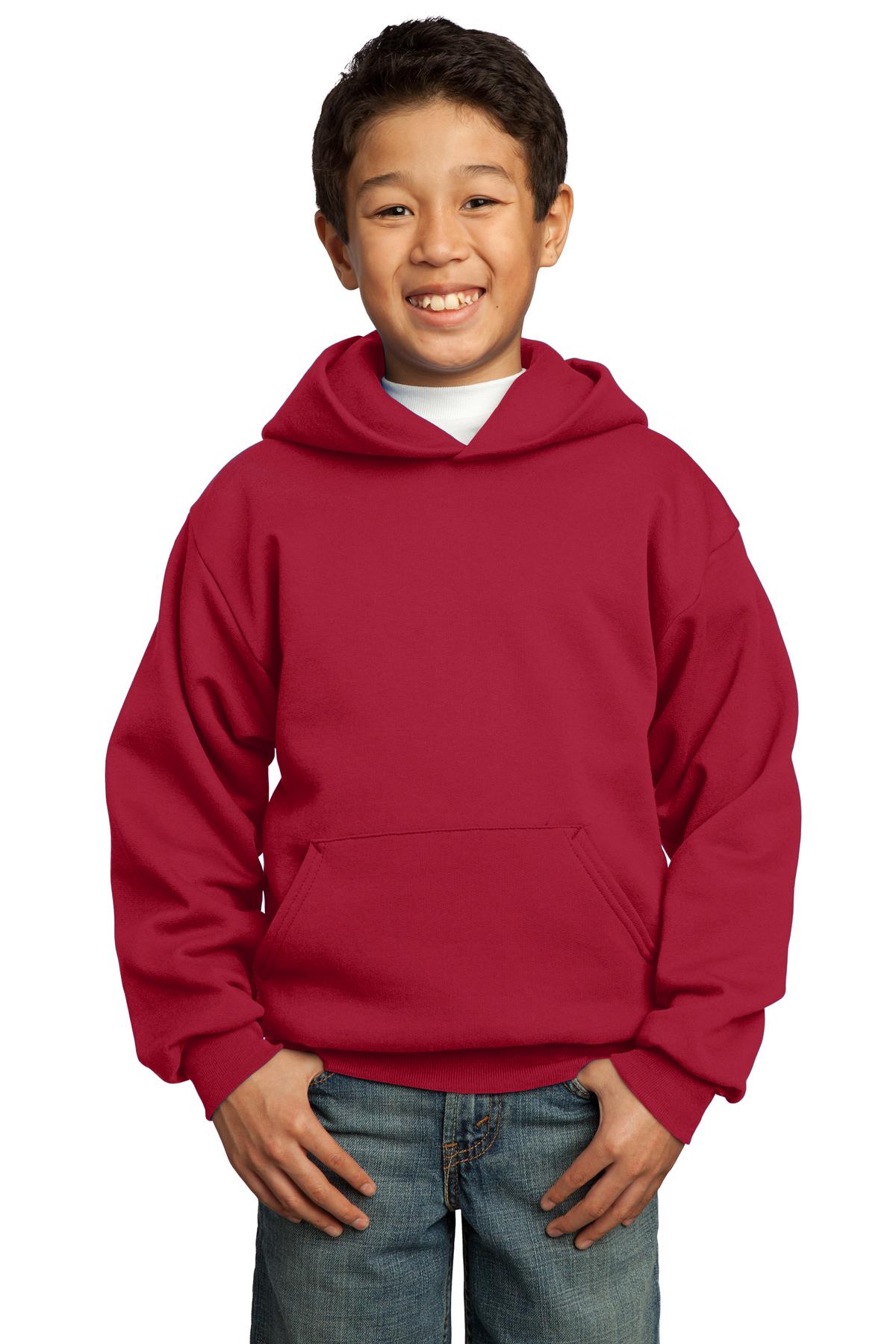 Port & Co &#153;  Youth Core Fleece Pullover Hooded Sweatshirt.  PC90YH