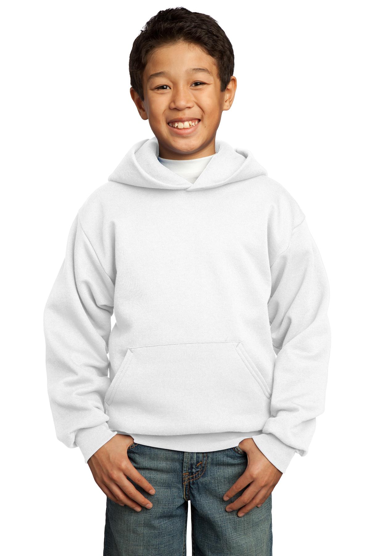 Port & Co &#153;  Youth Core Fleece Pullover Hooded Sweatshirt.  PC90YH