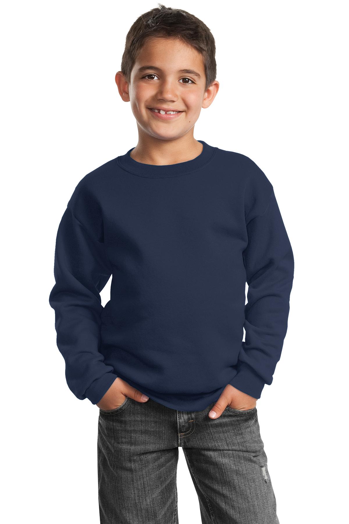 Port & Co &#153;  Youth Core Fleece Crewneck Sweatshirt.  PC90Y