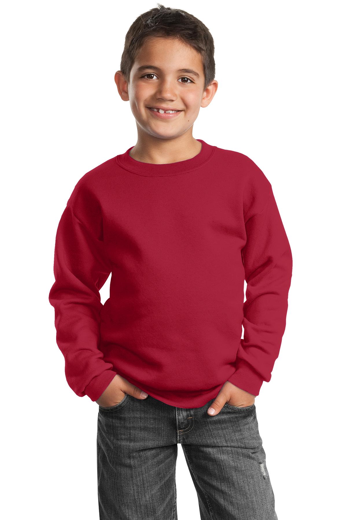 Port & Co &#153;  Youth Core Fleece Crewneck Sweatshirt.  PC90Y