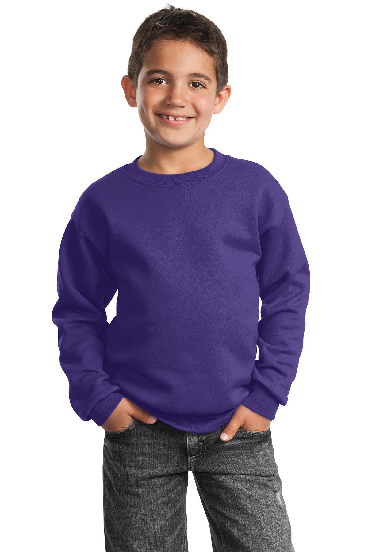 Port & Co &#153;  Youth Core Fleece Crewneck Sweatshirt.  PC90Y