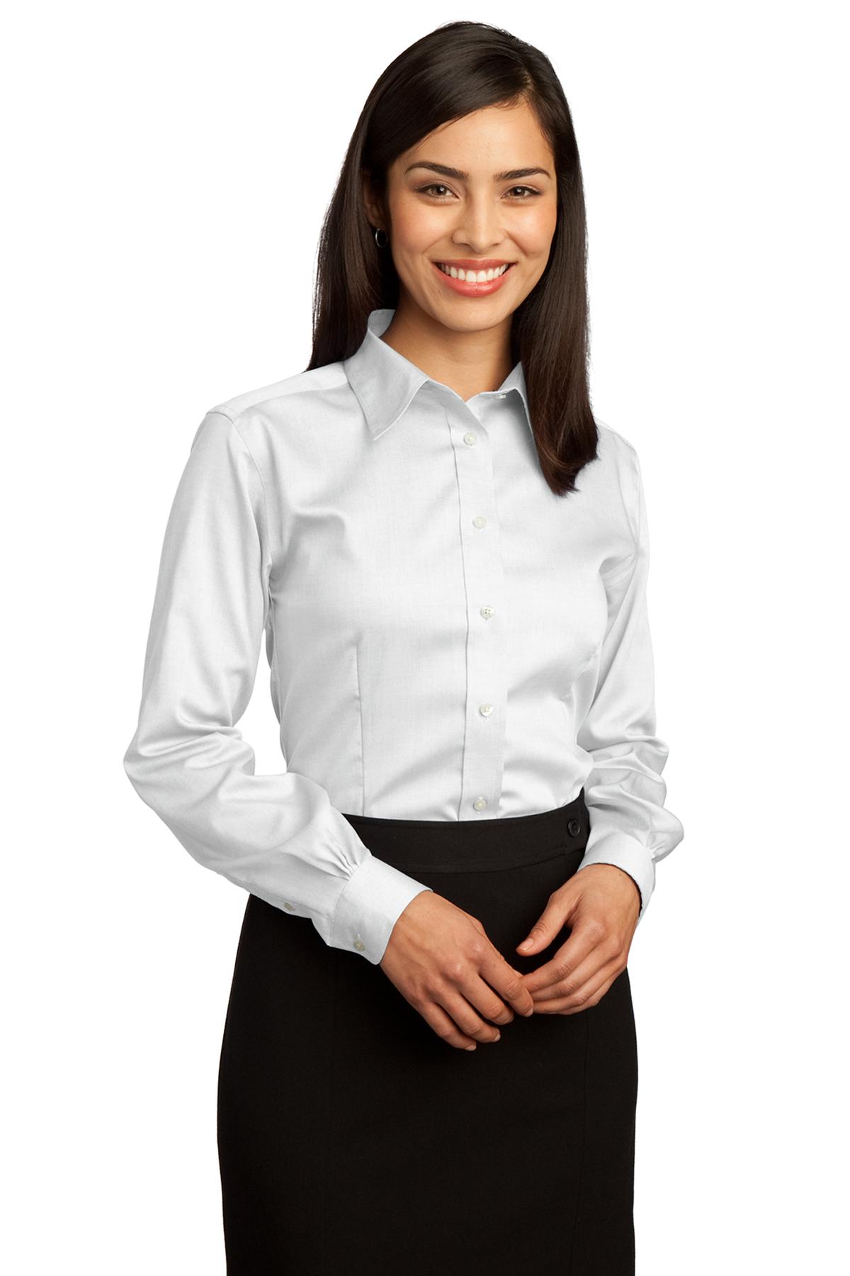  DISCONTINUED  Red House &#174;  - Ladies Non-Iron Pinpoint Oxford Shirt.  RH25
