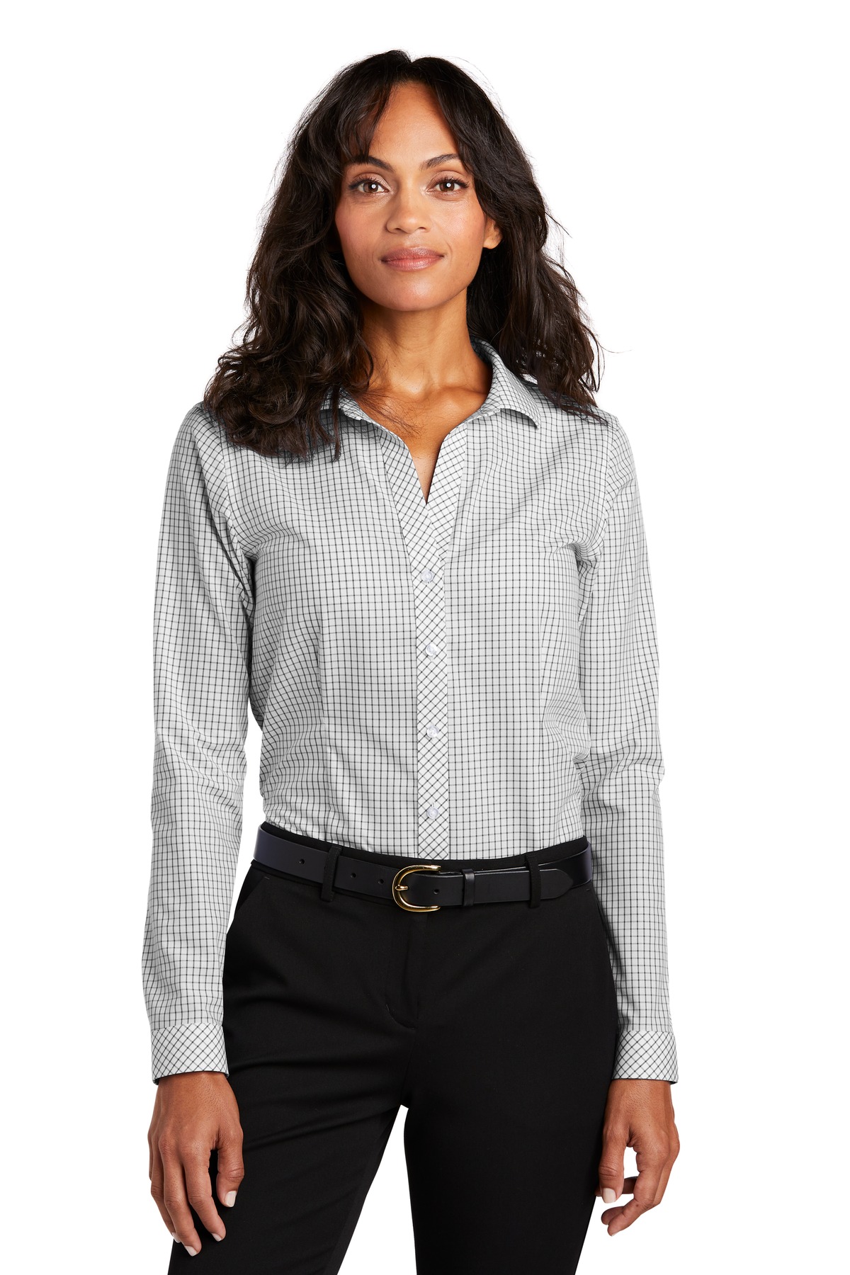  DISCONTINUED  Red House  &#174;  Ladies Open Ground Check Non-Iron Shirt RH86