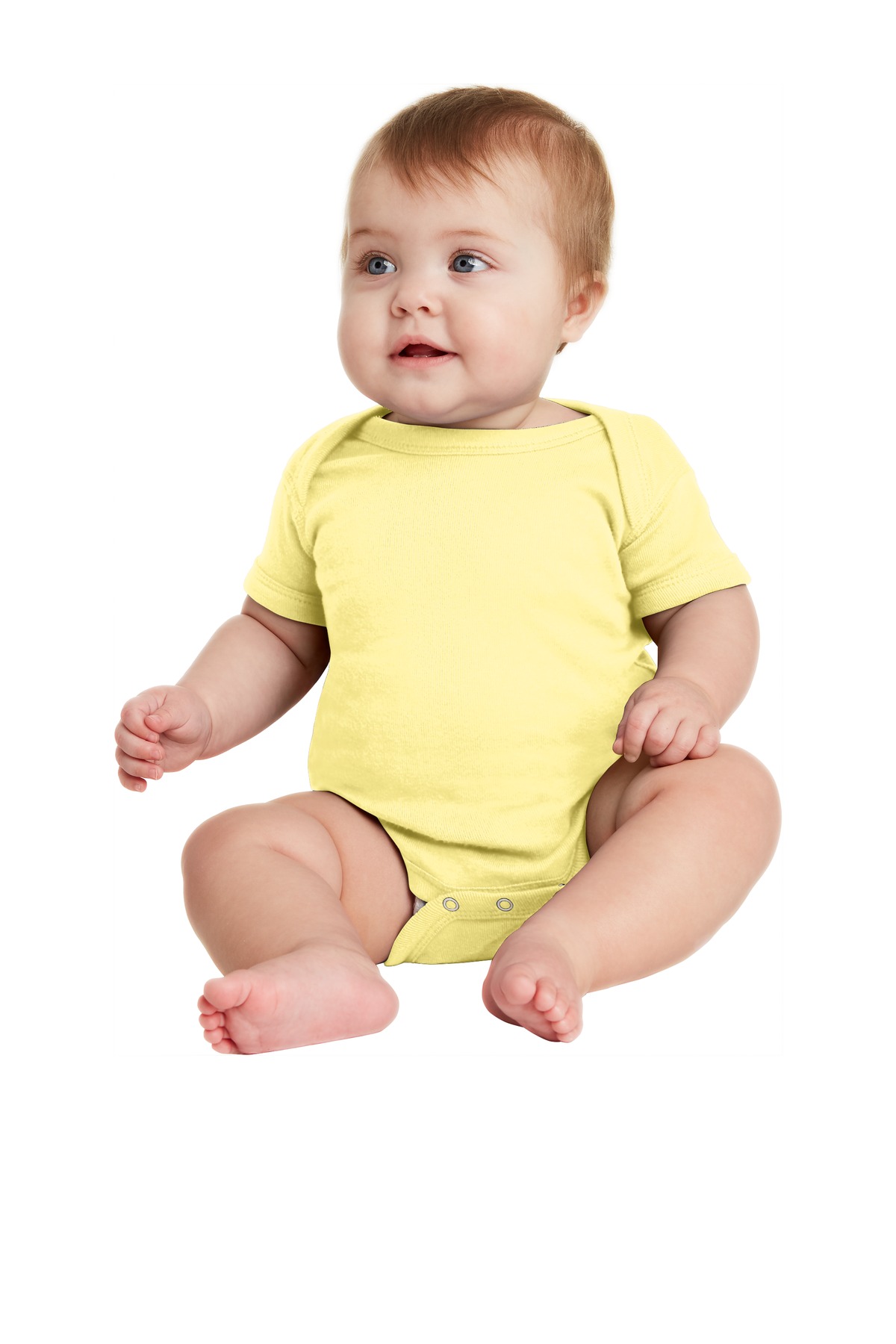 Rabbit Skins &#153;  Infant Short Sleeve Baby Rib Bodysuit. RS4400