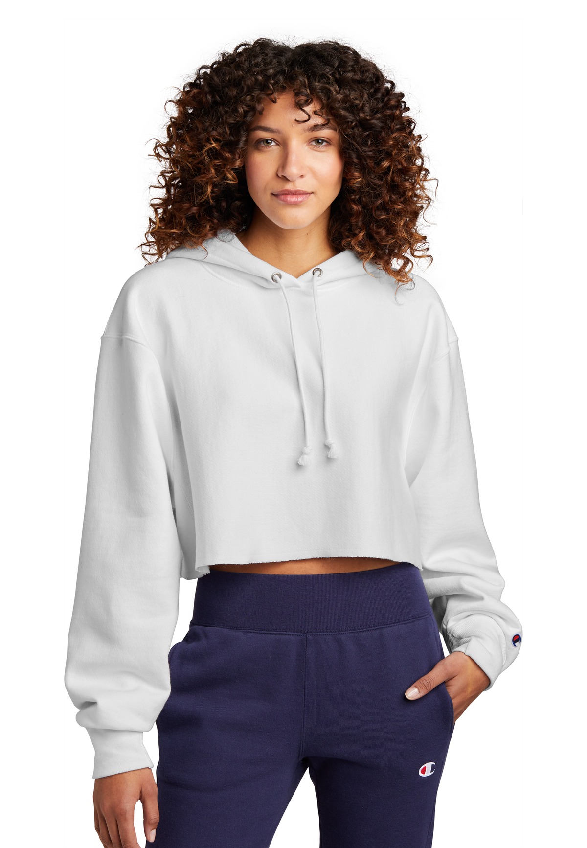 Champion  &#174;   Women's Reverse Weave  &#174;   Cropped Cut-Off Hooded Sweatshirt RW01W