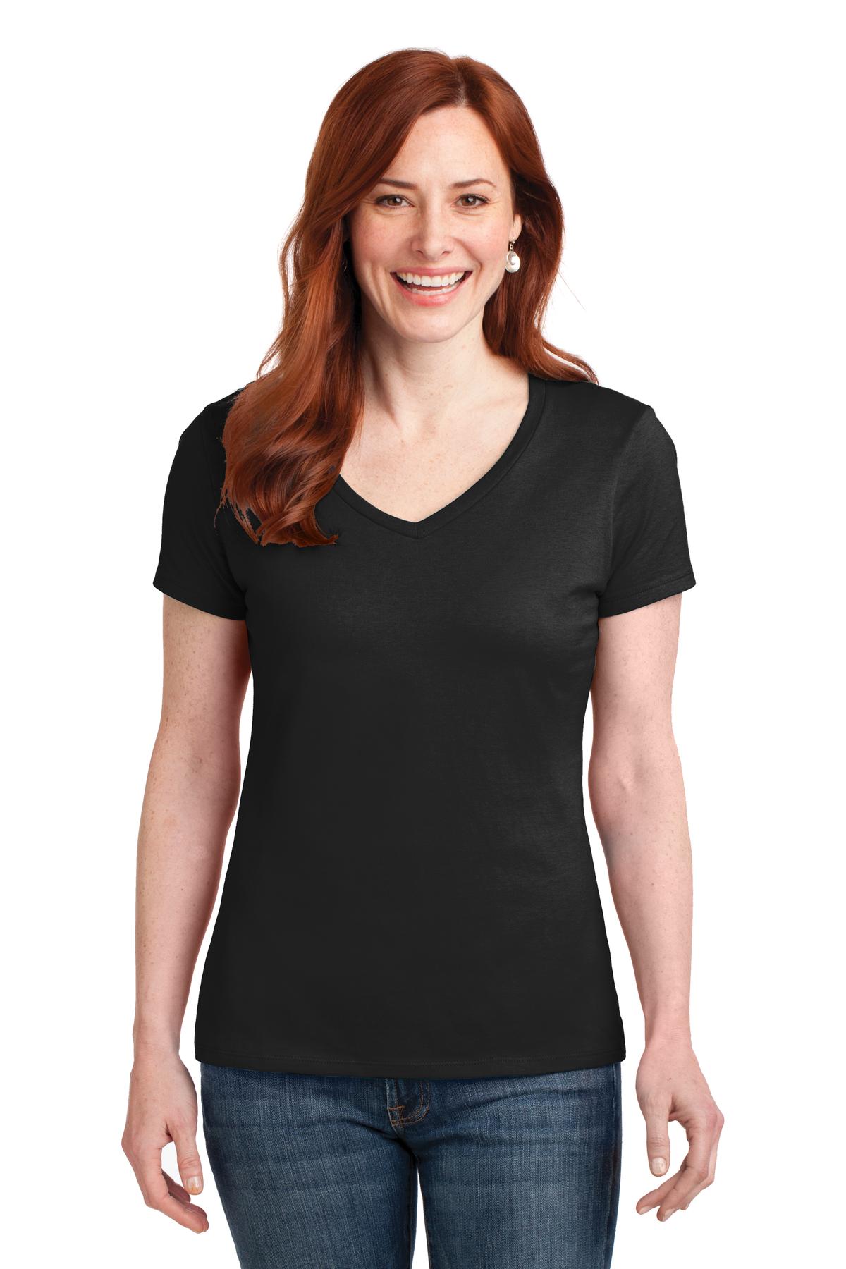 Hanes &#174;  Women's Perfect-T Cotton V-Neck T-Shirt. S04V