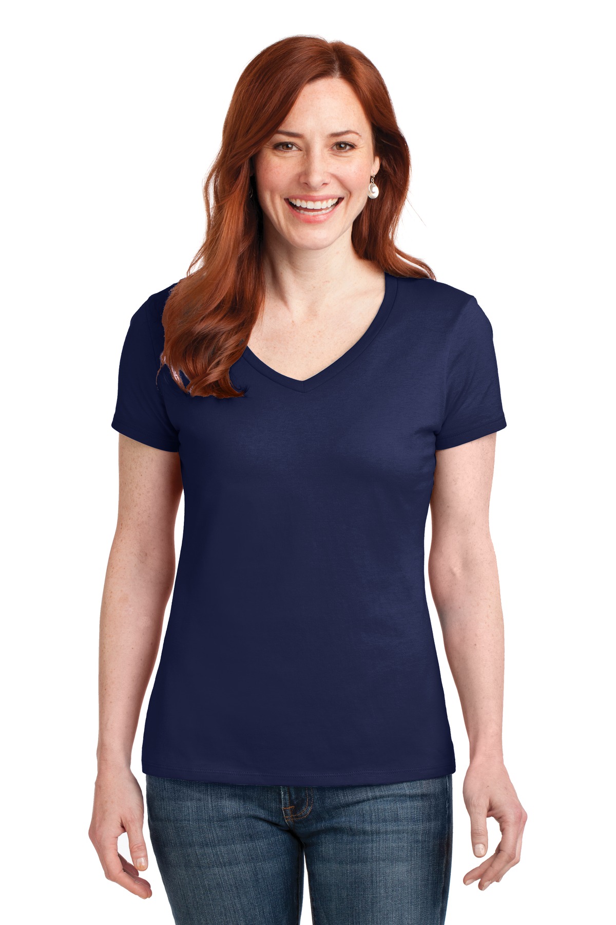 Hanes &#174;  Women's Perfect-T Cotton V-Neck T-Shirt. S04V