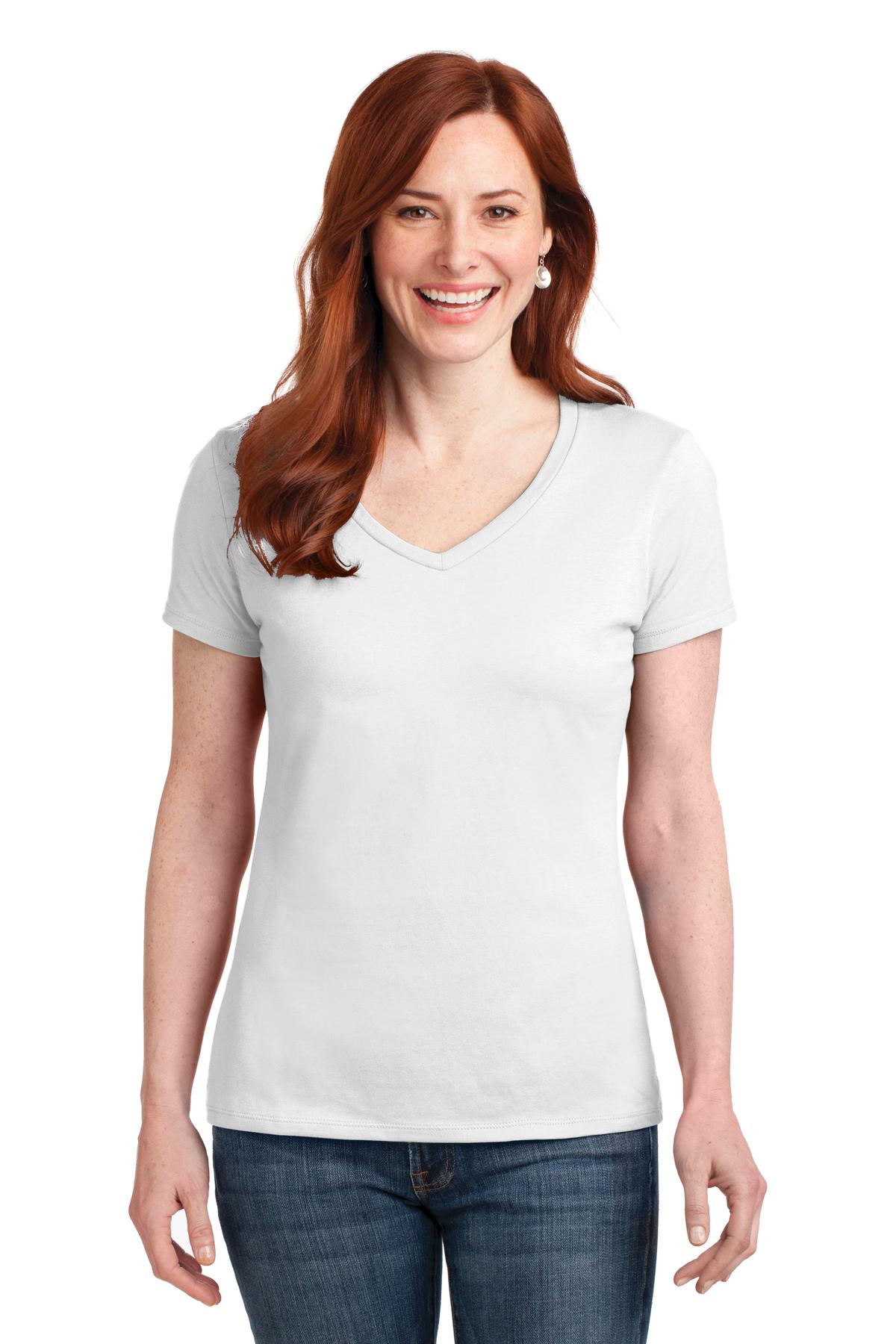 Hanes &#174;  Women's Perfect-T Cotton V-Neck T-Shirt. S04V