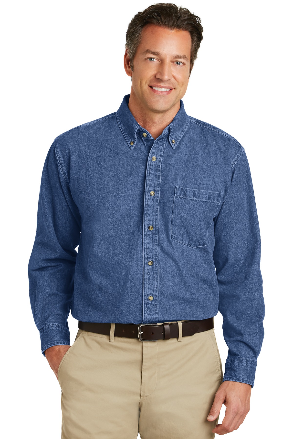 Port Authority &#174;  Heavyweight Denim Shirt. S100