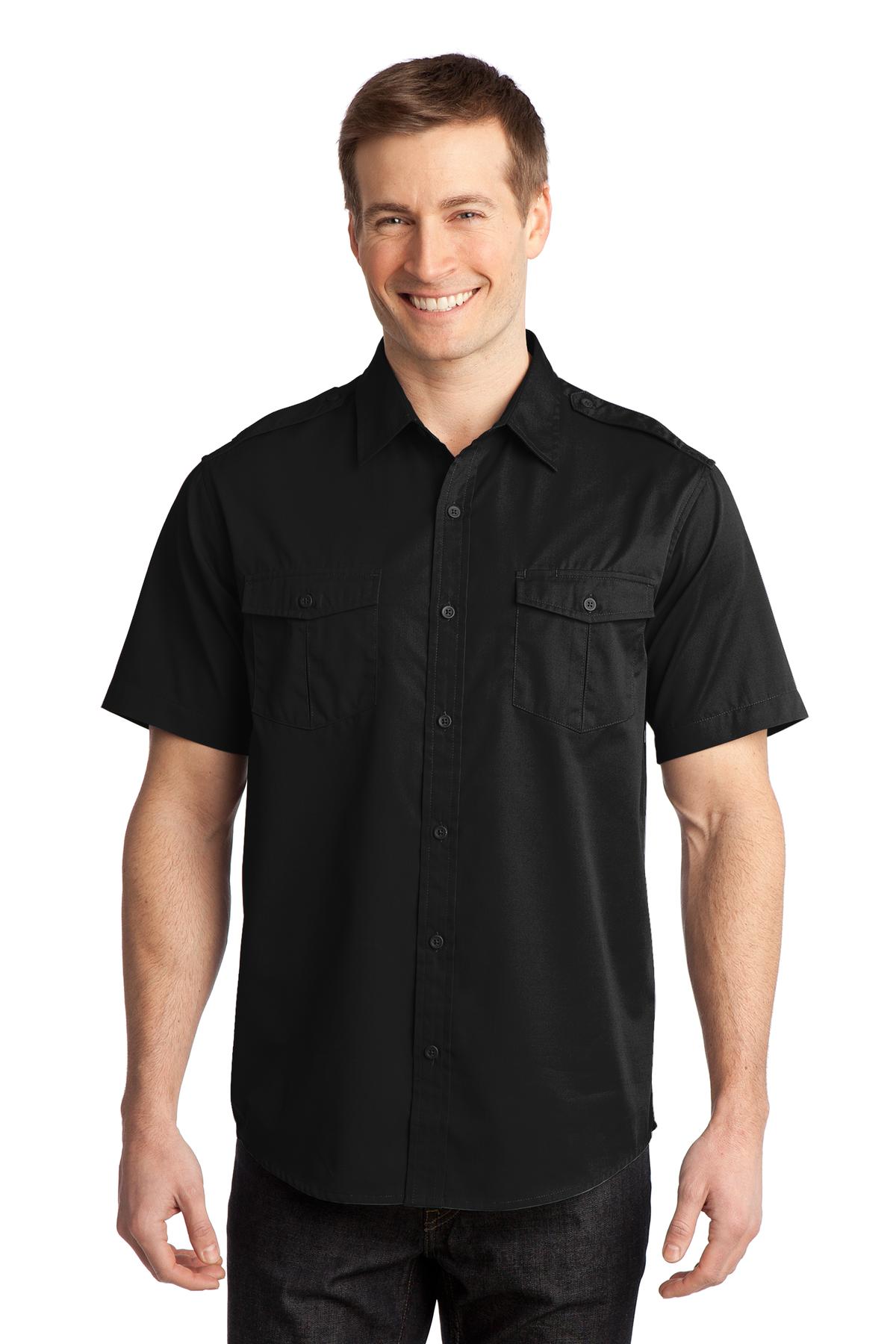  DISCONTINUED  Port Authority &#174;  Stain-Release Short Sleeve Twill Shirt. S648