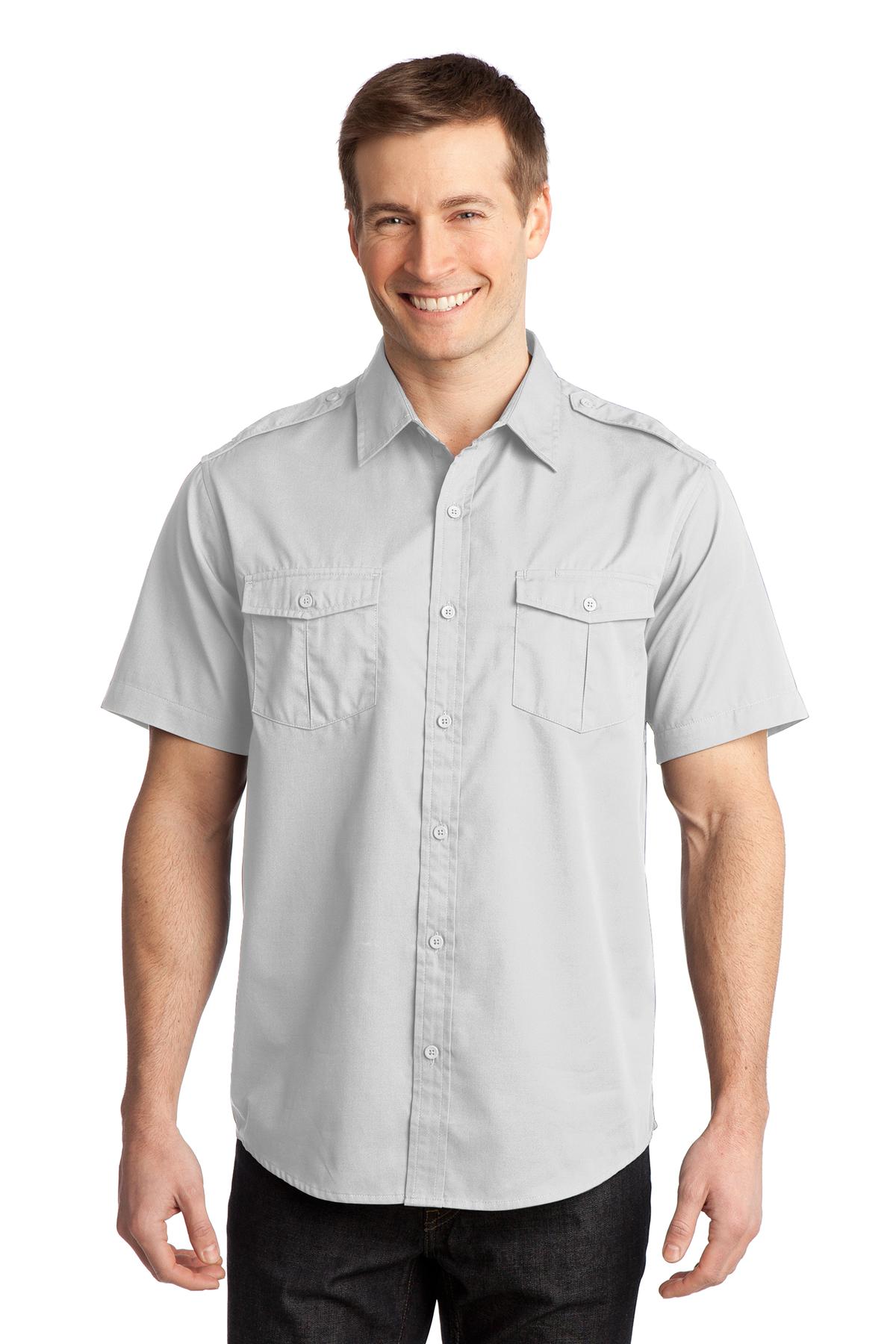  DISCONTINUED  Port Authority &#174;  Stain-Release Short Sleeve Twill Shirt. S648