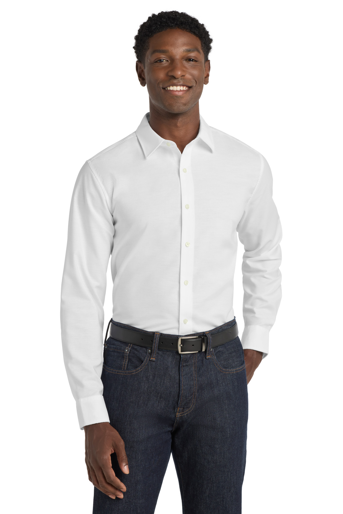 Port Authority  &#174;  Slim Fit SuperPro  &#153;  Oxford Shirt. S661