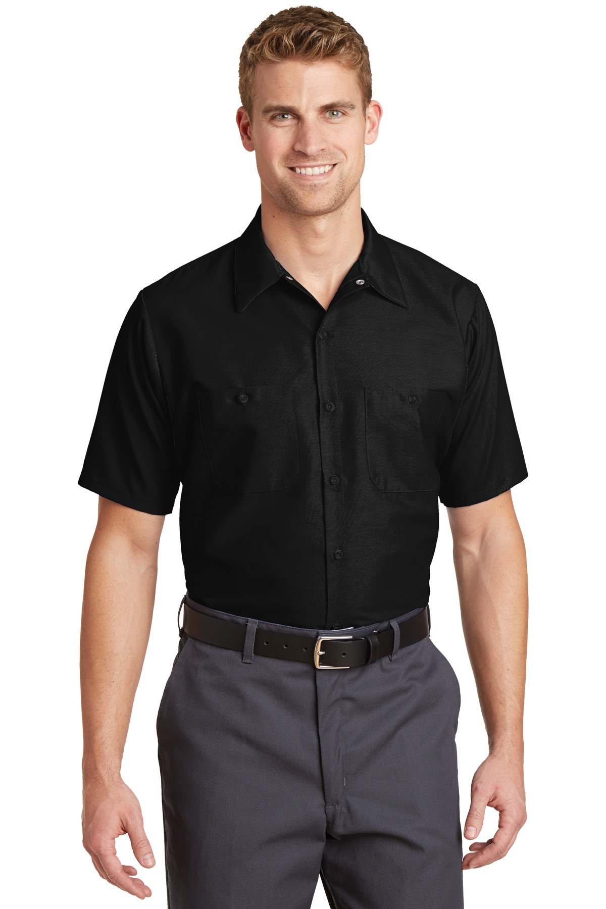 Red Kap &#174;  Long Size, Short Sleeve Industrial Work Shirt. SP24LONG