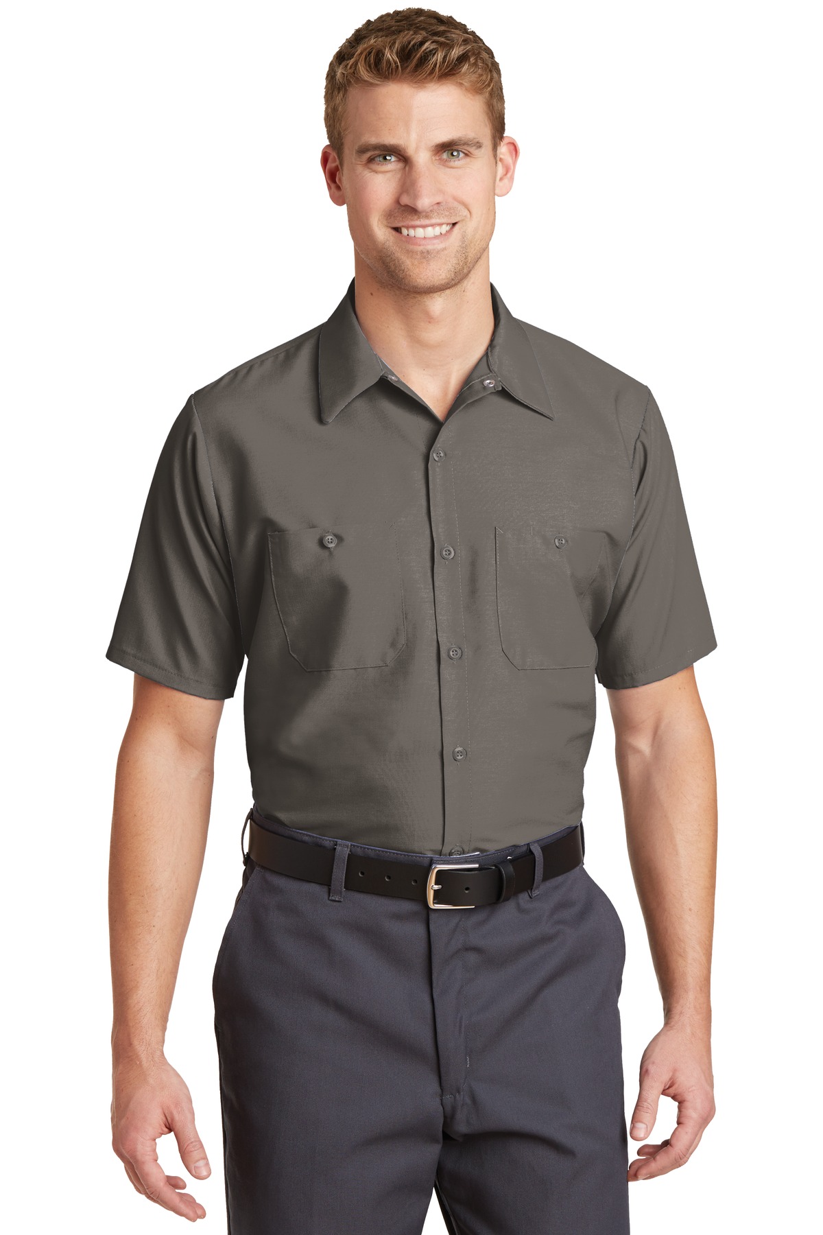 Red Kap &#174;  Long Size, Short Sleeve Industrial Work Shirt. SP24LONG