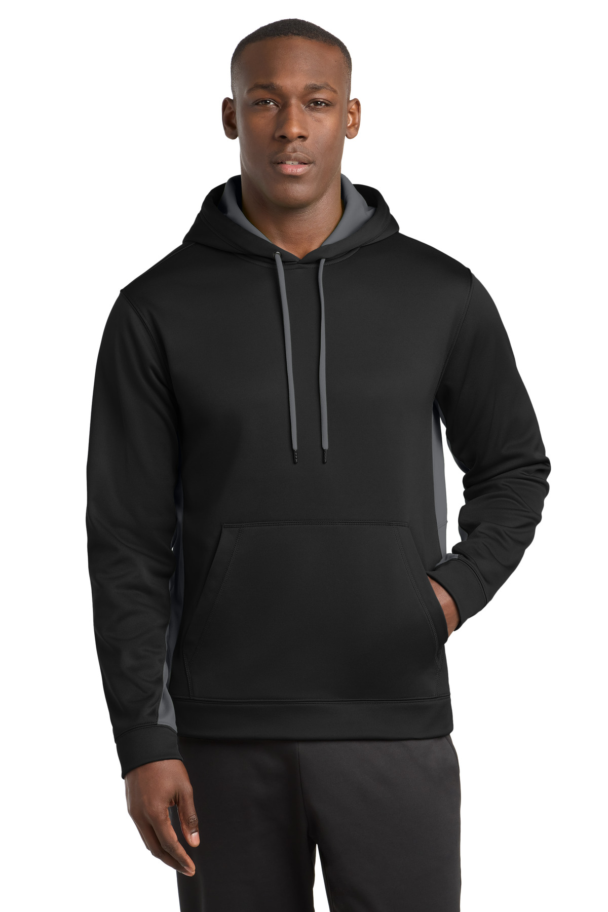 Sport-Tek &#174;  Sport-Wick &#174;  Fleece Colorblock Hooded Pullover. ST235