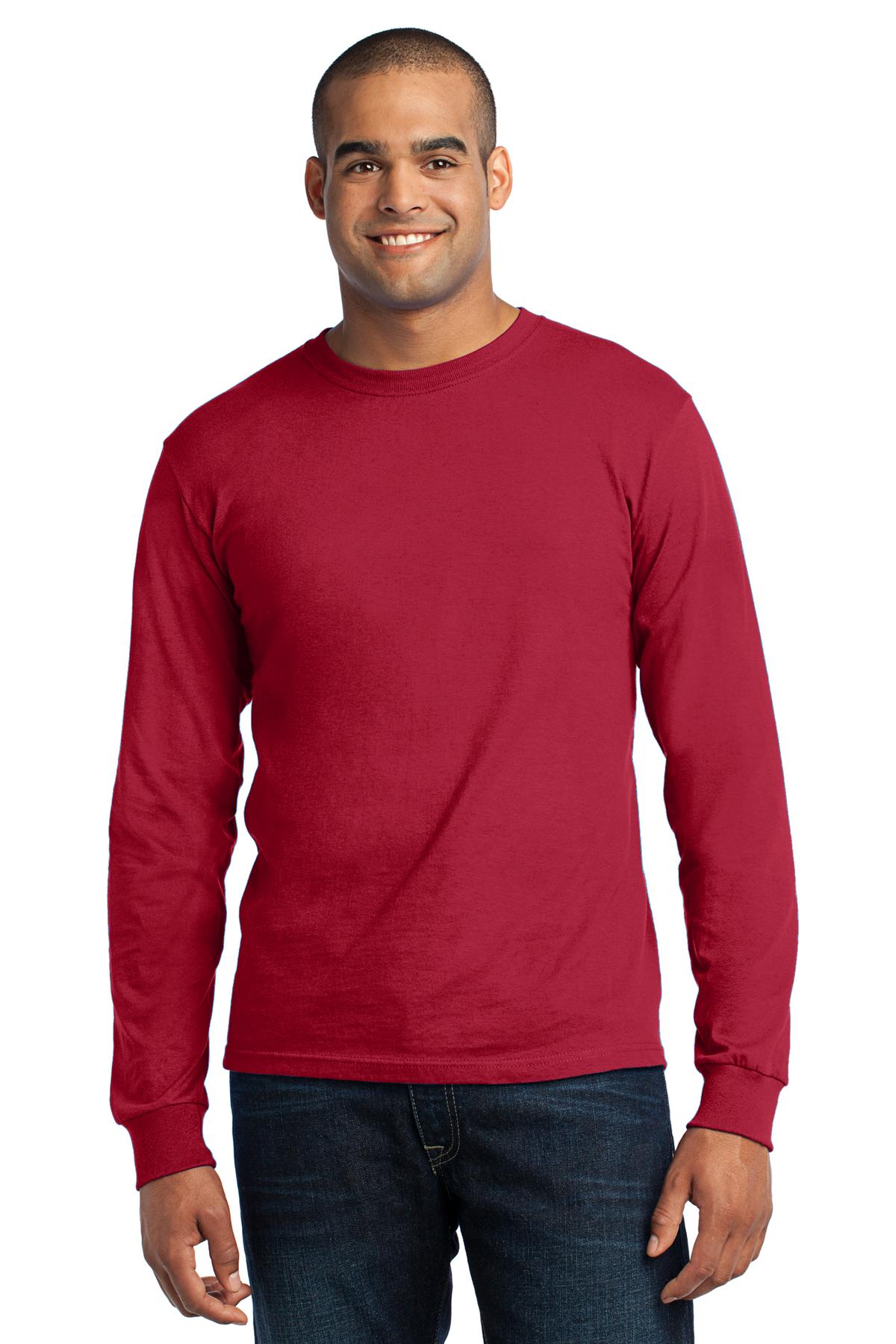  DISCONTINUED  Port & Company &#174;  - Long Sleeve All-American Tee. USA100LS