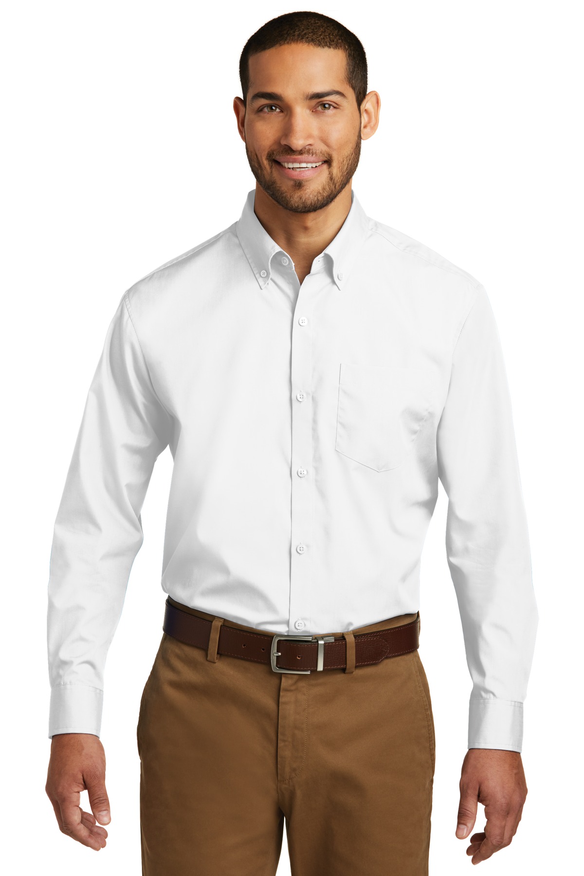 Port Authority &#174;  Long Sleeve Carefree Poplin Shirt. W100