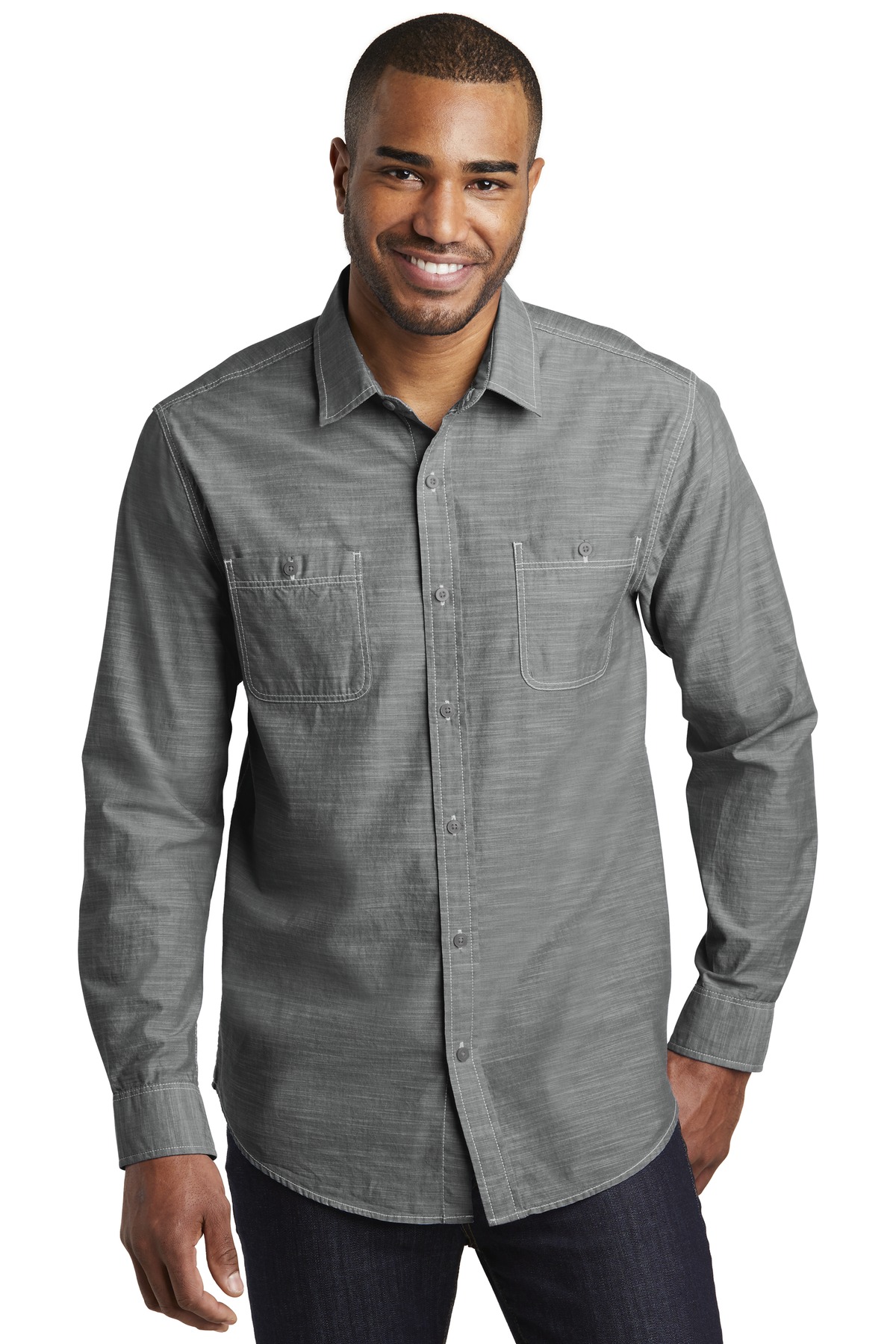 Port Authority &#174;  Slub Chambray Shirt. W380