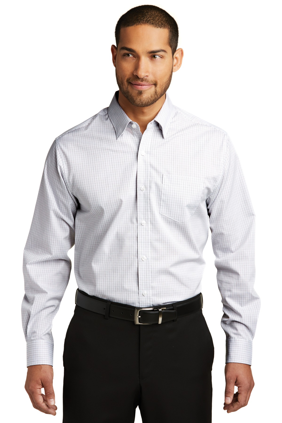  DISCONTINUED  Port Authority &#174;  Micro Tattersall Easy Care Shirt. W643