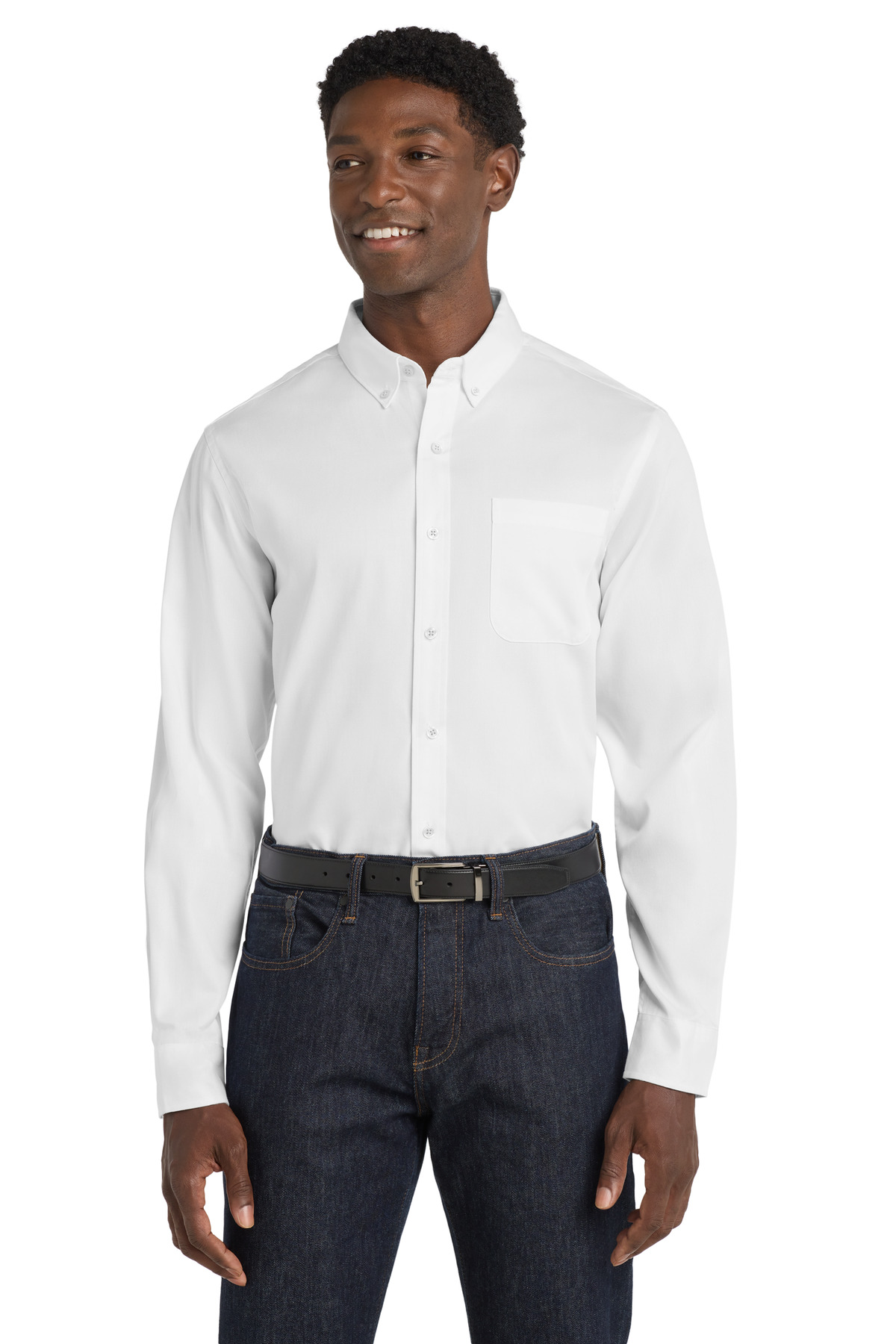 Port Authority &#174;  Long Sleeve SuperPro React &#153;  Twill Shirt. W808