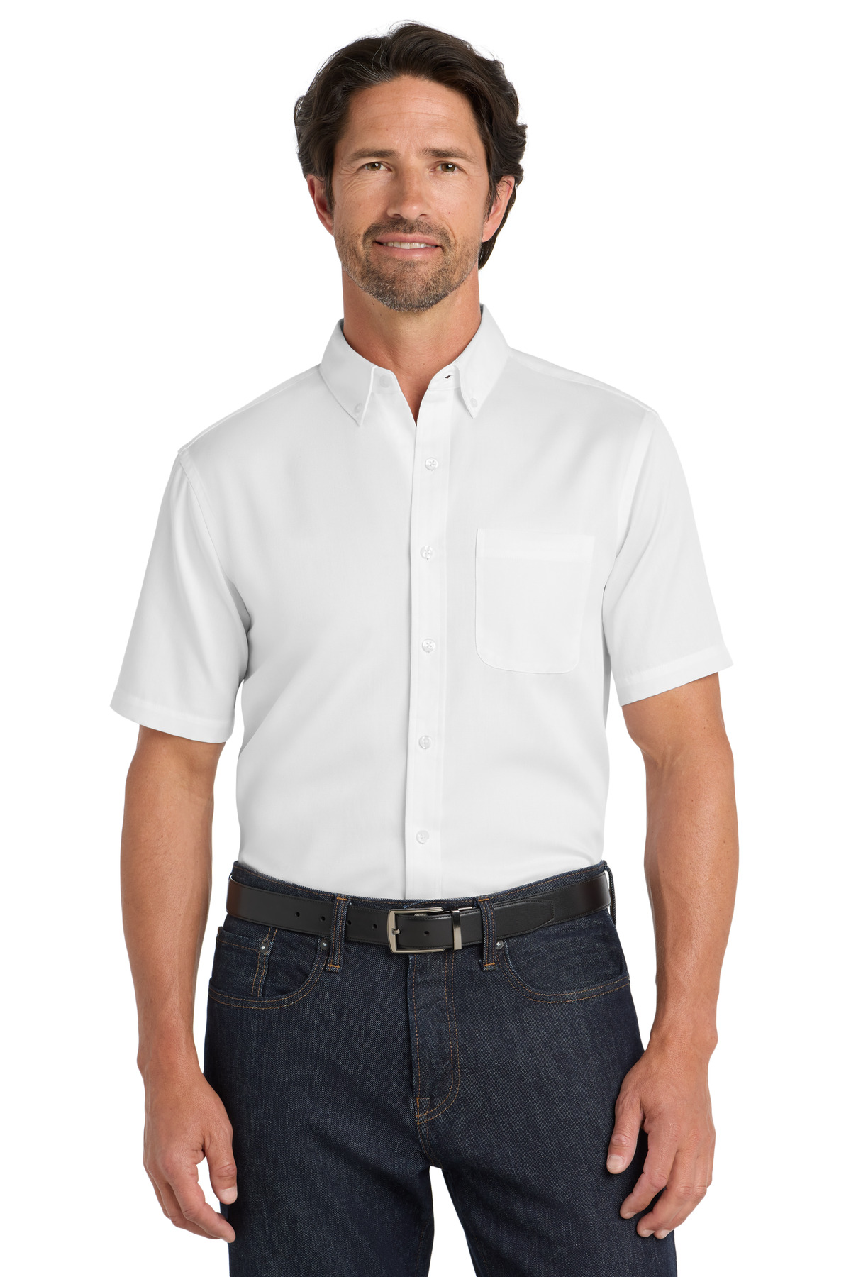 Port Authority &#174;  Short Sleeve SuperPro React &#153;  Twill Shirt. W809
