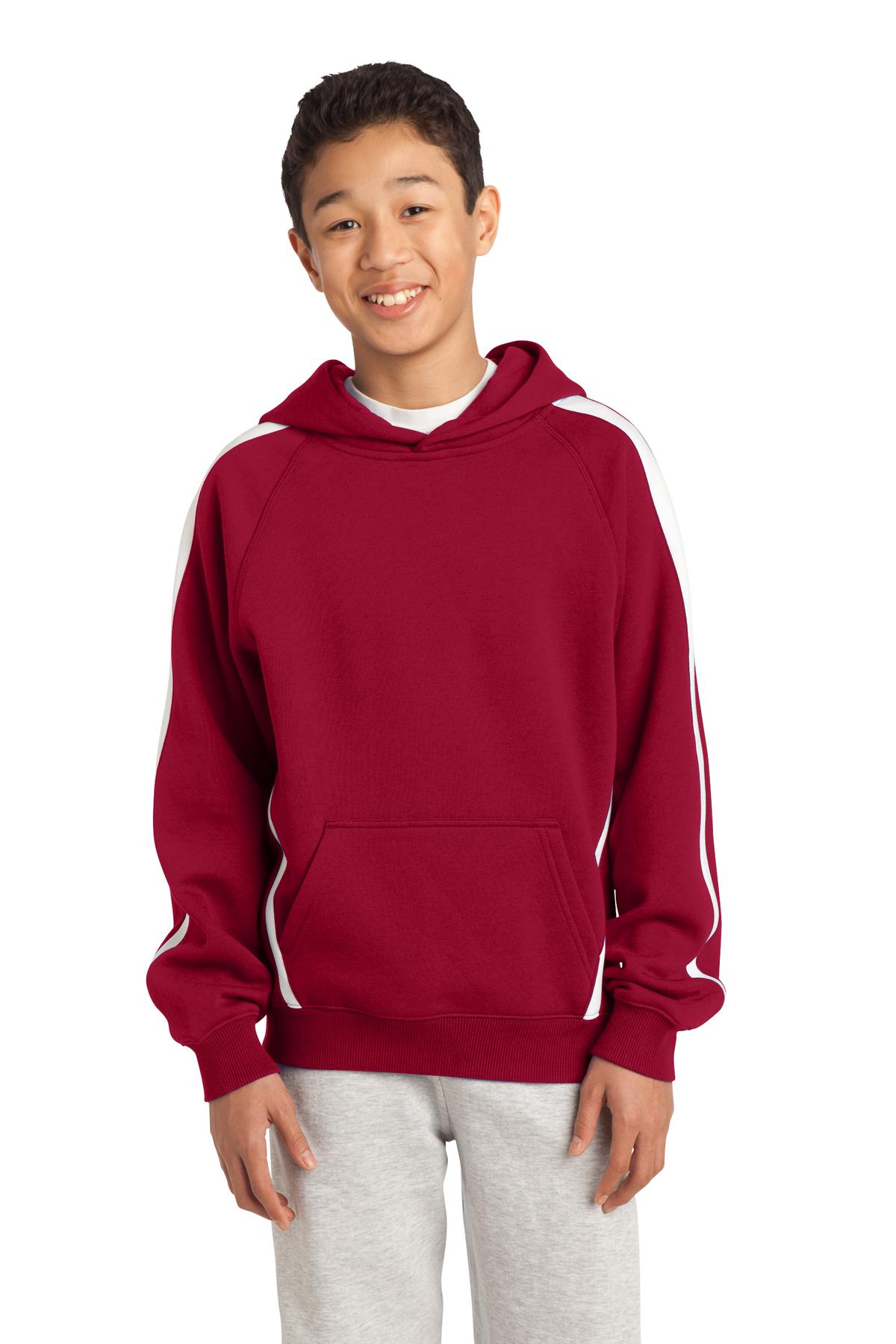  DISCONTINUED  Sport-Tek &#174;  Youth Sleeve Stripe Pullover Hooded Sweatshirt. YST265
