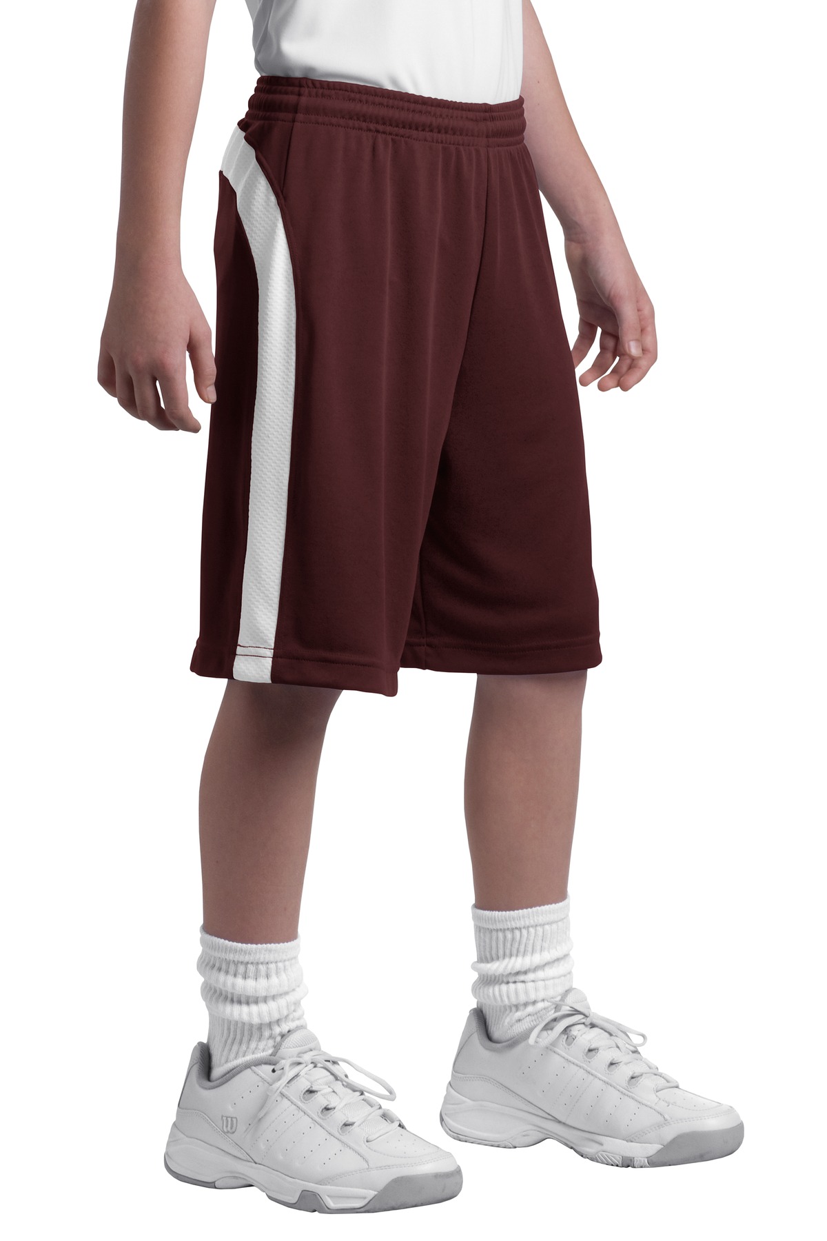  DISCONTINUED  Sport-Tek &#174;  Youth Dry Zone &#174;  Colorblock Short. YT479