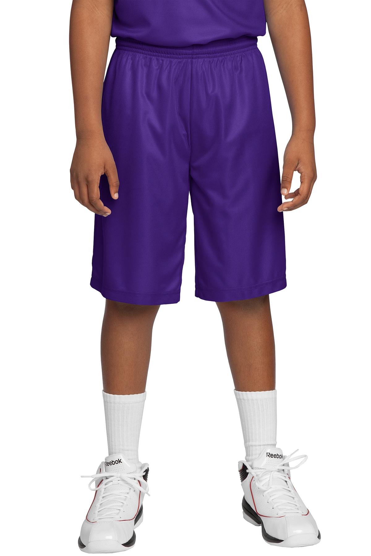  DISCONTINUED  Sport-Tek &#174;  Youth PosiCharge &#174;  Mesh Reversible Short. YT560
